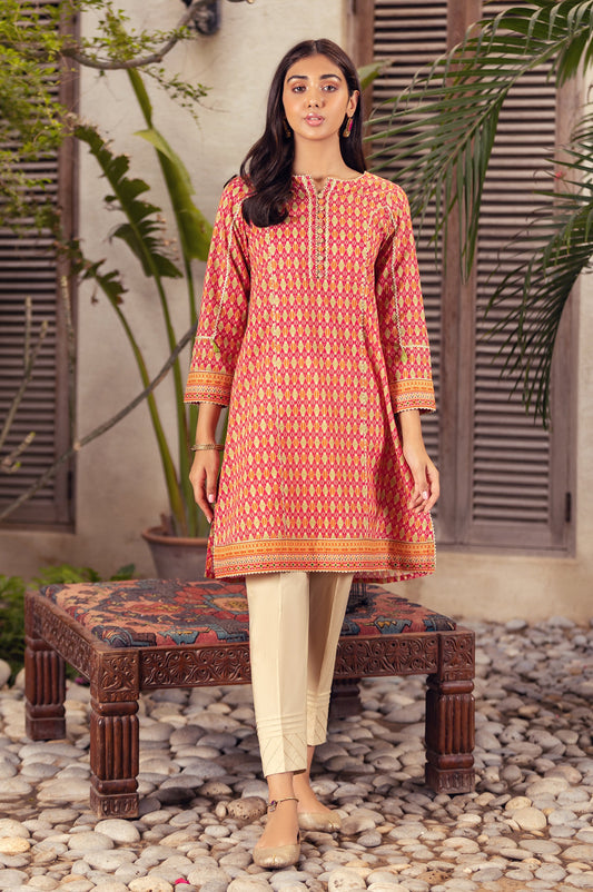 Stitched 1 Piece Digital Printed Cotton Satin Shirt