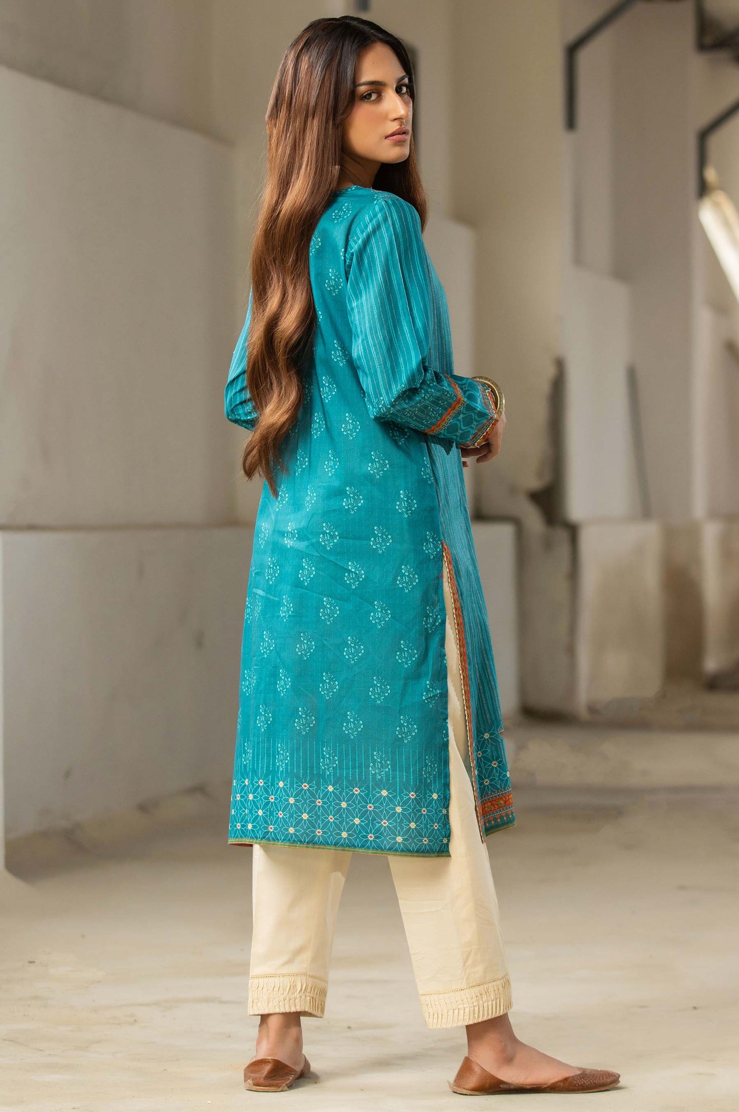 Stitched 1 Piece Digital Printed Cambric Shirt