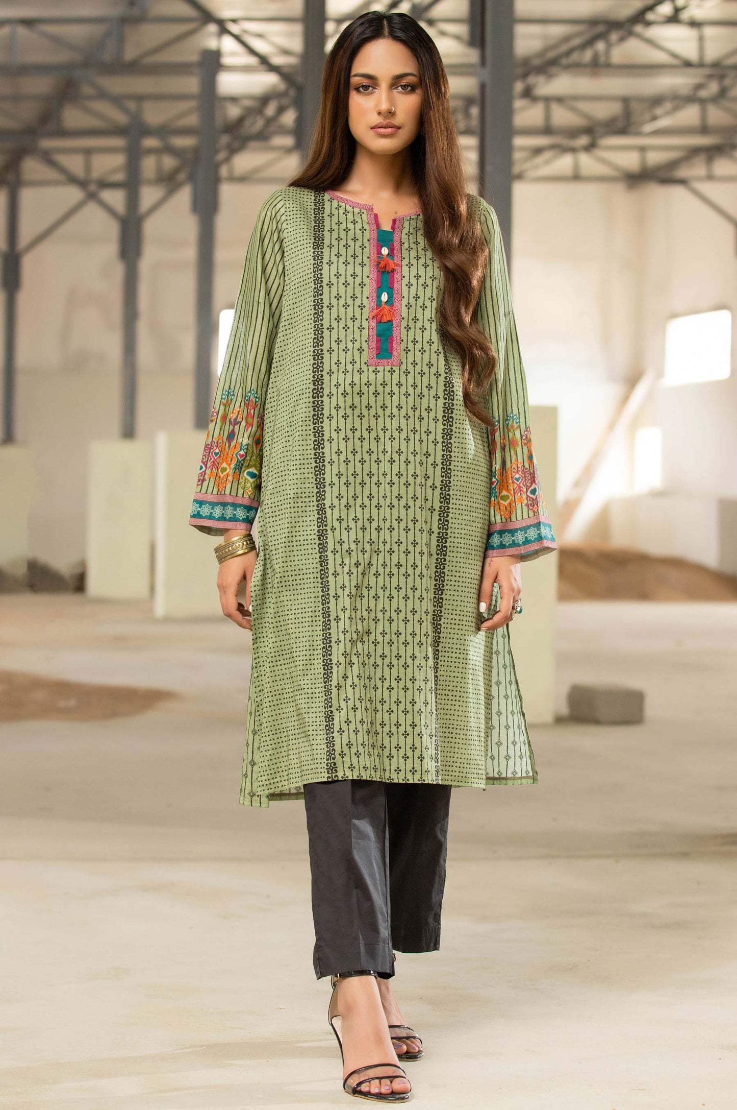 Stitched 1 Piece Digital Printed Cambric Shirt