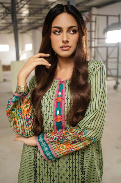 Stitched 1 Piece Digital Printed Cambric Shirt