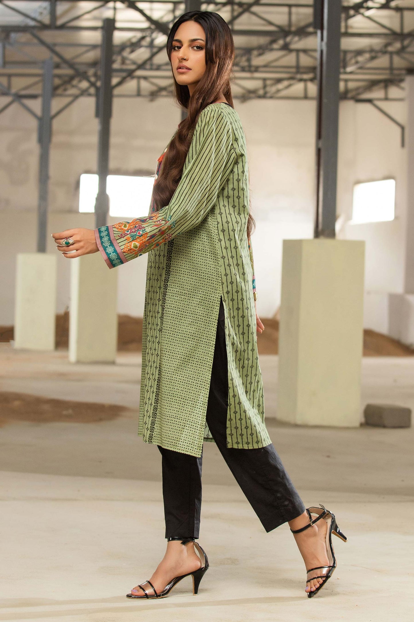 Stitched 1 Piece Digital Printed Cambric Shirt