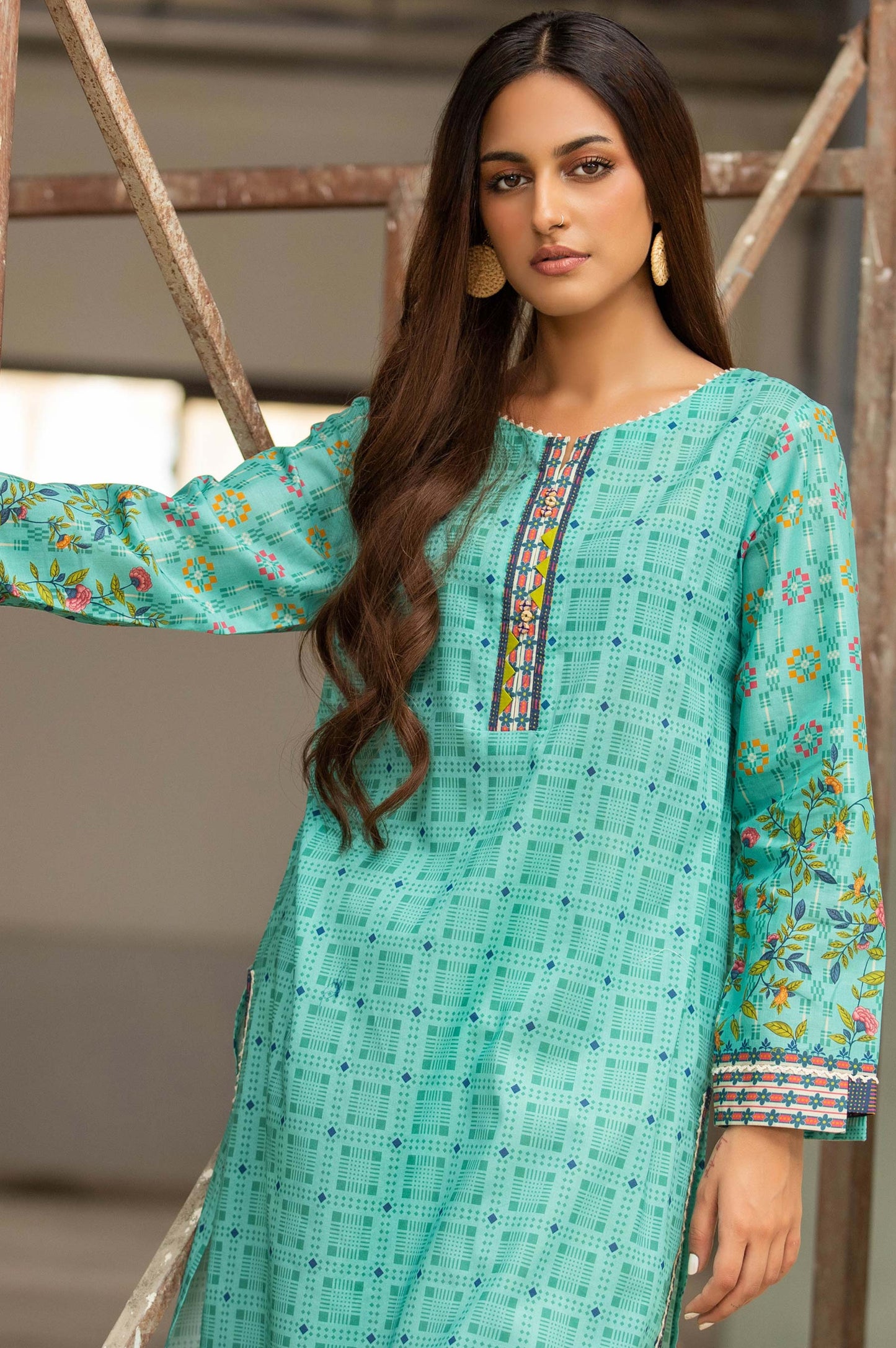 Stitched 1 Piece Digital Printed Doria Shirt