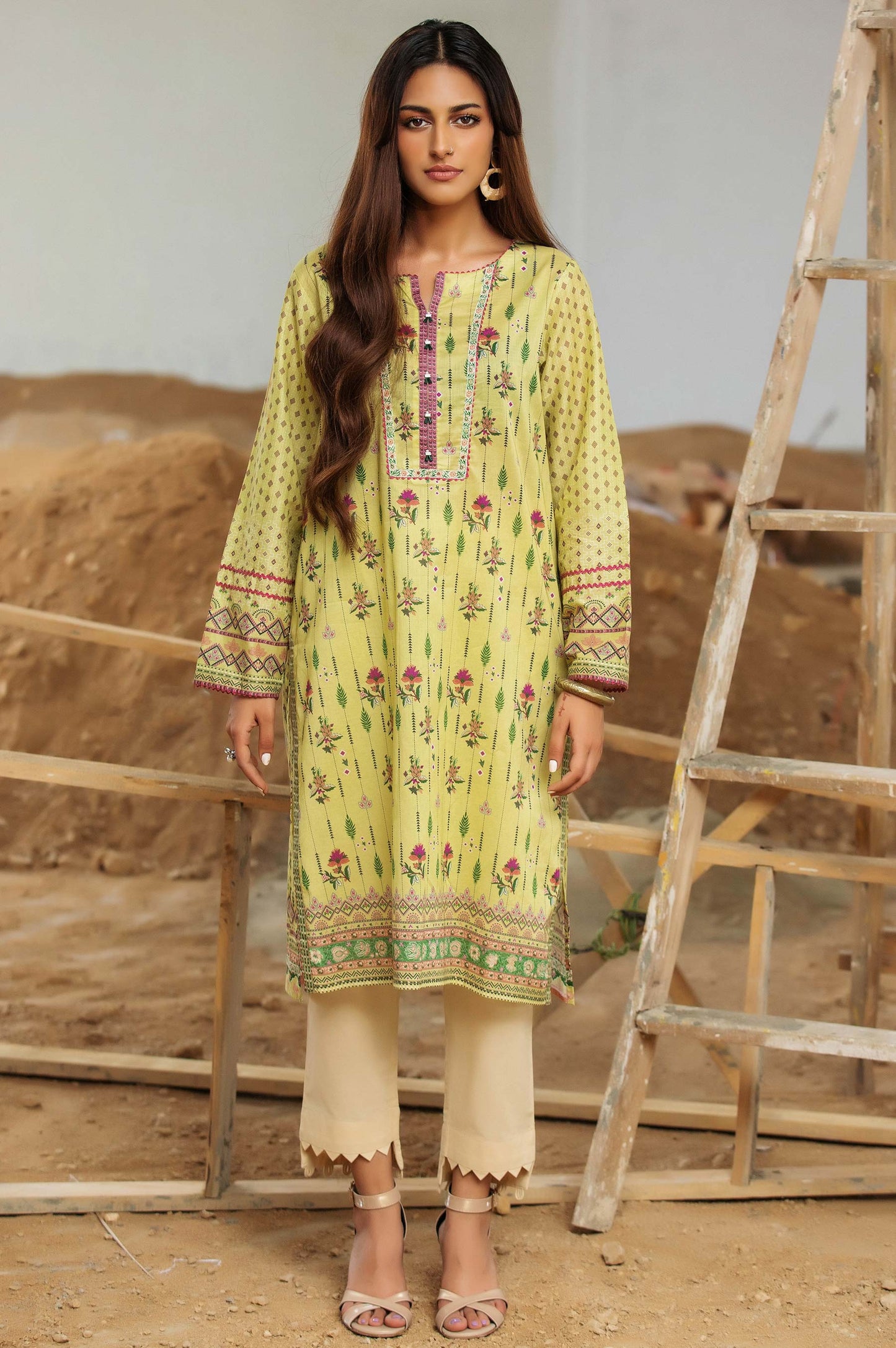 Stitched 1 Piece Digital Printed Doria Shirt