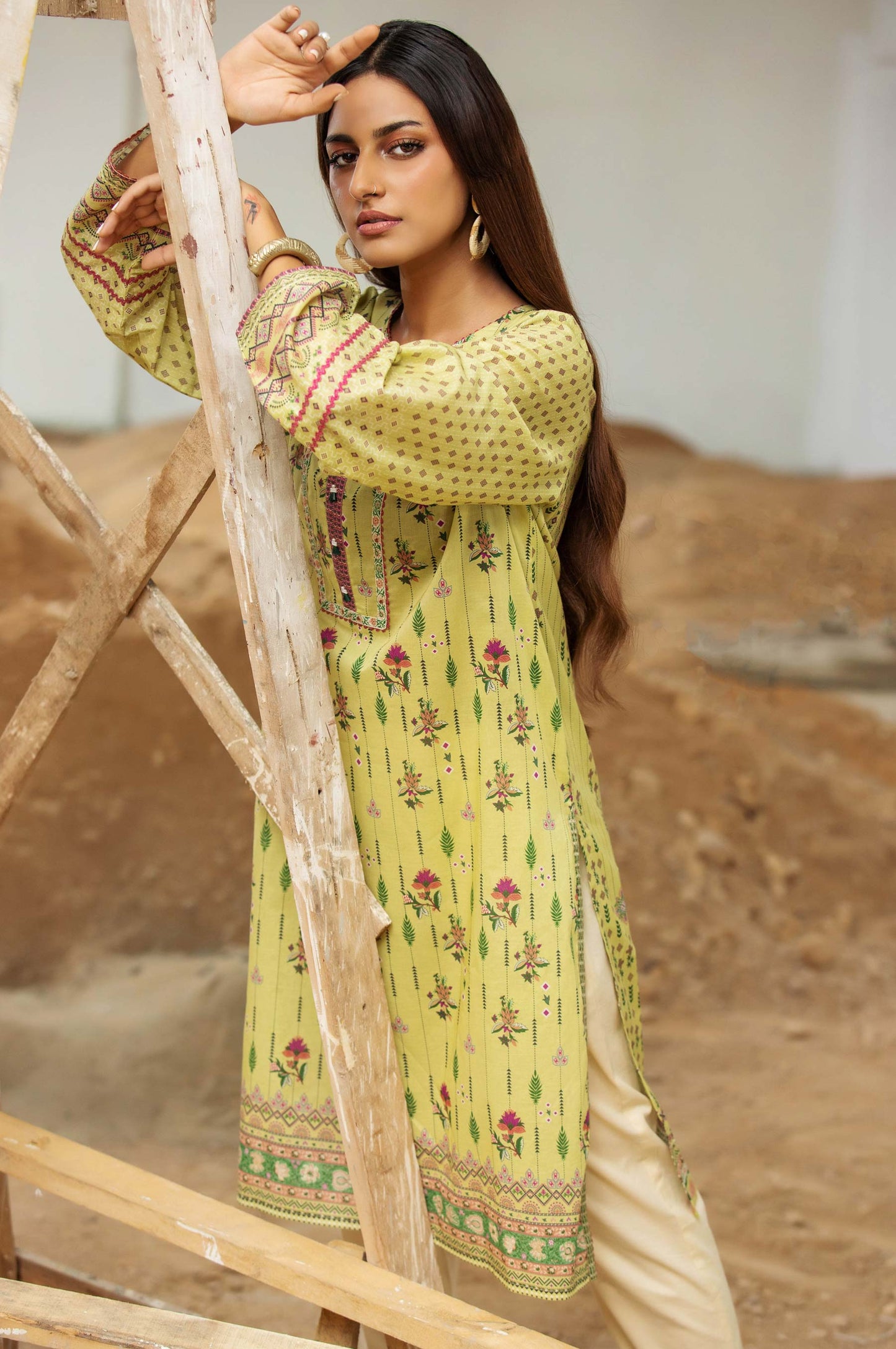 Stitched 1 Piece Digital Printed Doria Shirt