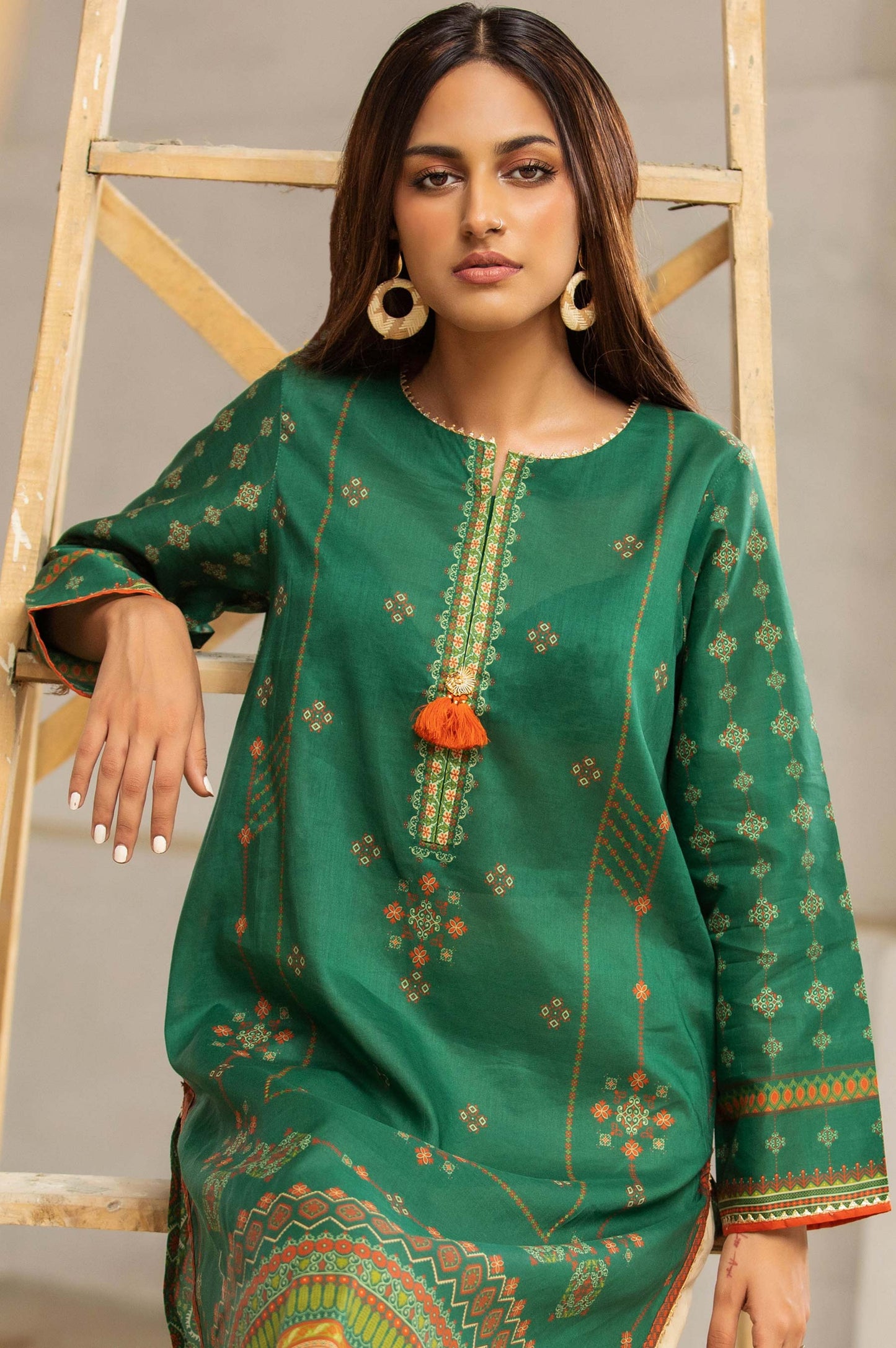 Stitched 1 Piece Digital Printed Doria Shirt