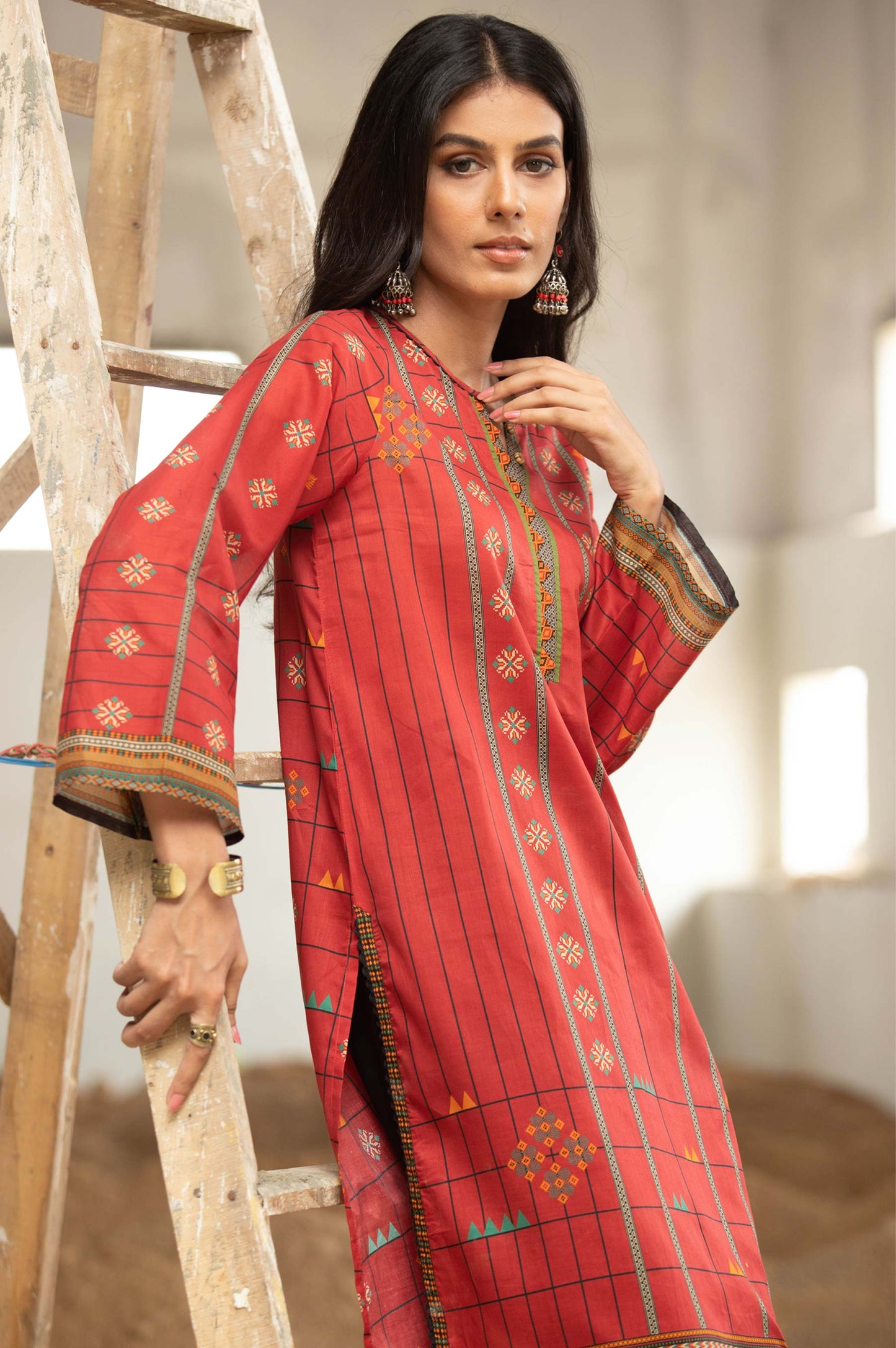 Stitched 1 Piece Digital Printed Doria Shirt