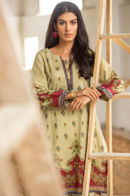 Stitched 1 Piece Digital Printed Cotton Satin Shirt