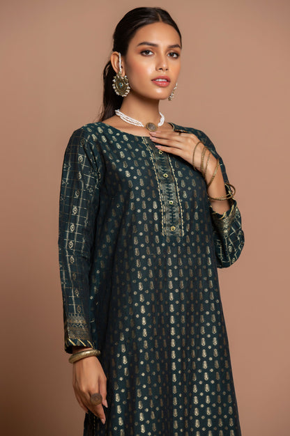 Stitched 1 Piece Yarn Dyed Jacquard Shirt