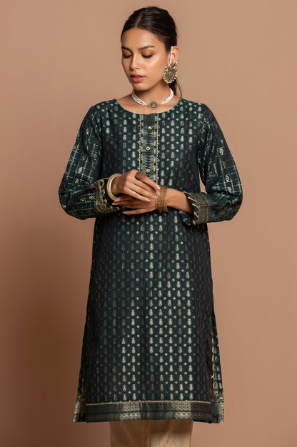 Stitched 1 Piece Yarn Dyed Jacquard Shirt