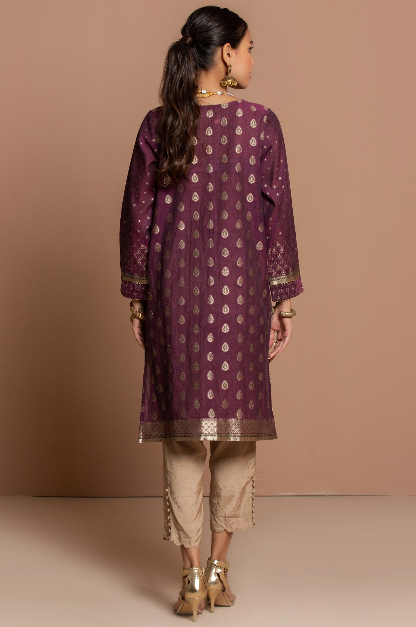 Stitched 1 Piece Yarn Dyed Jacquard Shirt