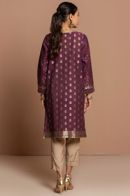 Stitched 1 Piece Yarn Dyed Jacquard Shirt