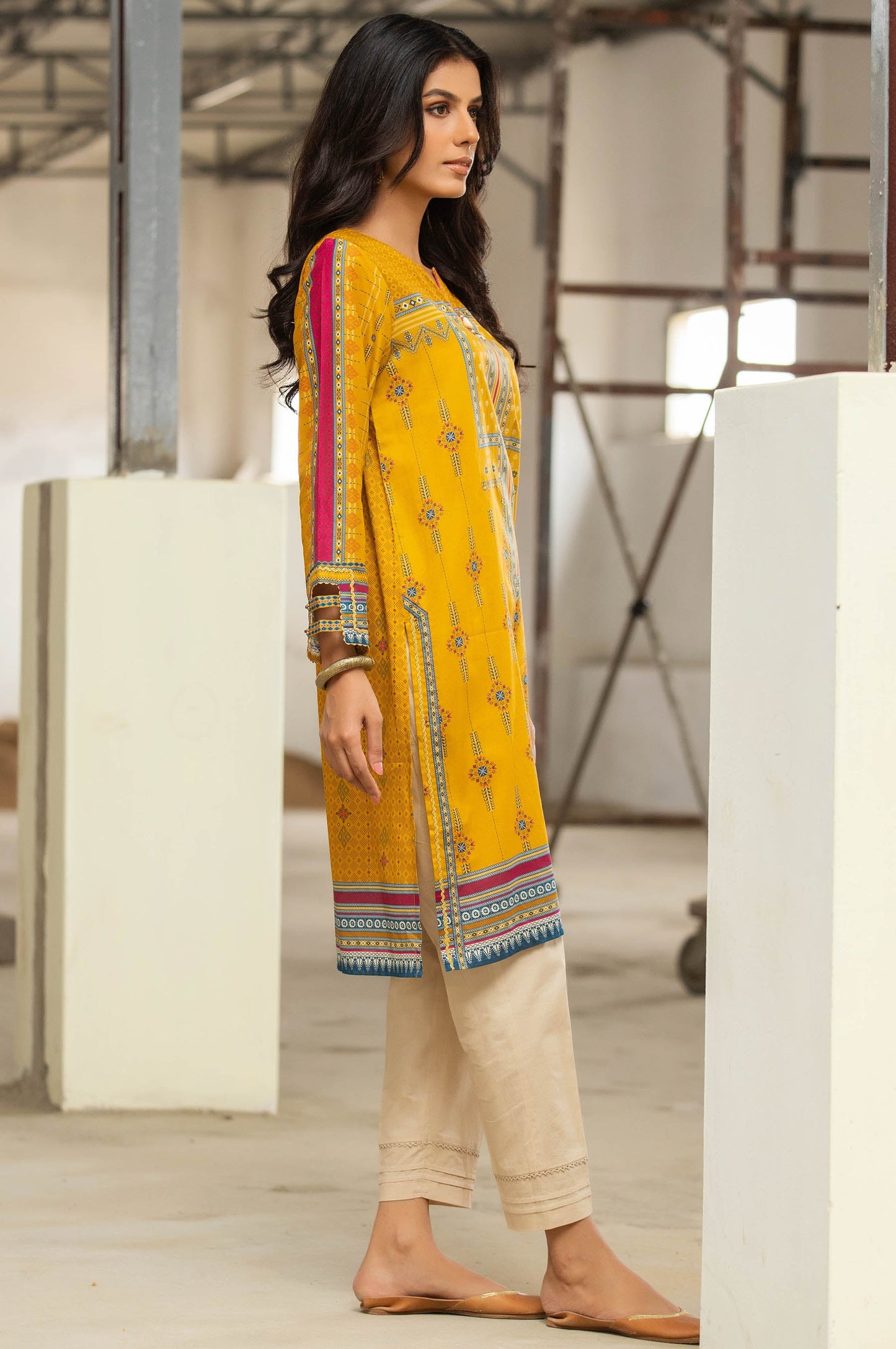 Stitched 1 Piece Digital Printed Cambric Shirt