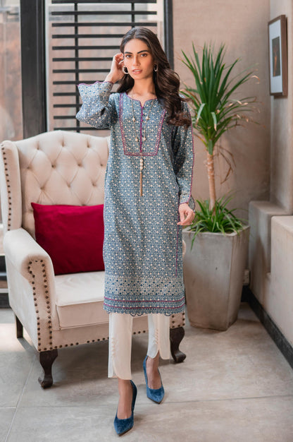 Stitched 1 Piece Digital Printed Khaddar Shirt