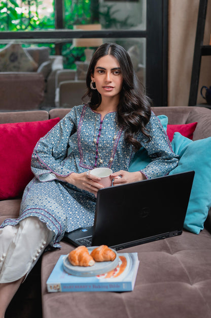 Stitched 1 Piece Digital Printed Khaddar Shirt