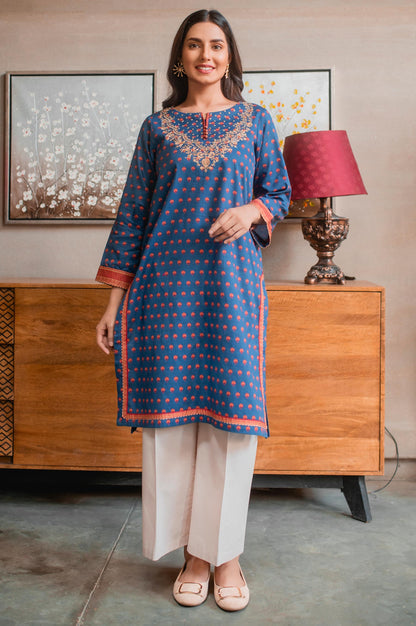 Stitched 1 Piece Embroidered Khaddar Shirt
