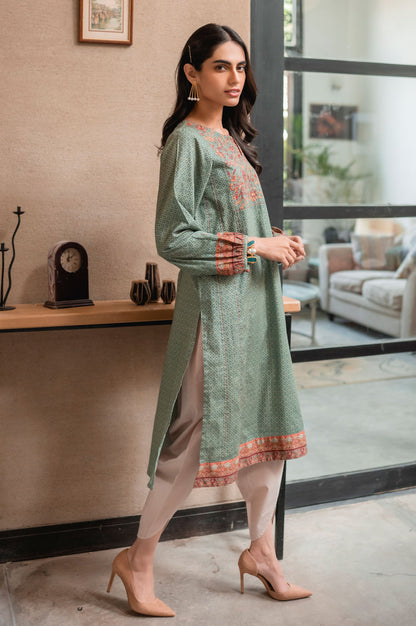Stitched 1 Piece Embroidered Khaddar Shirt