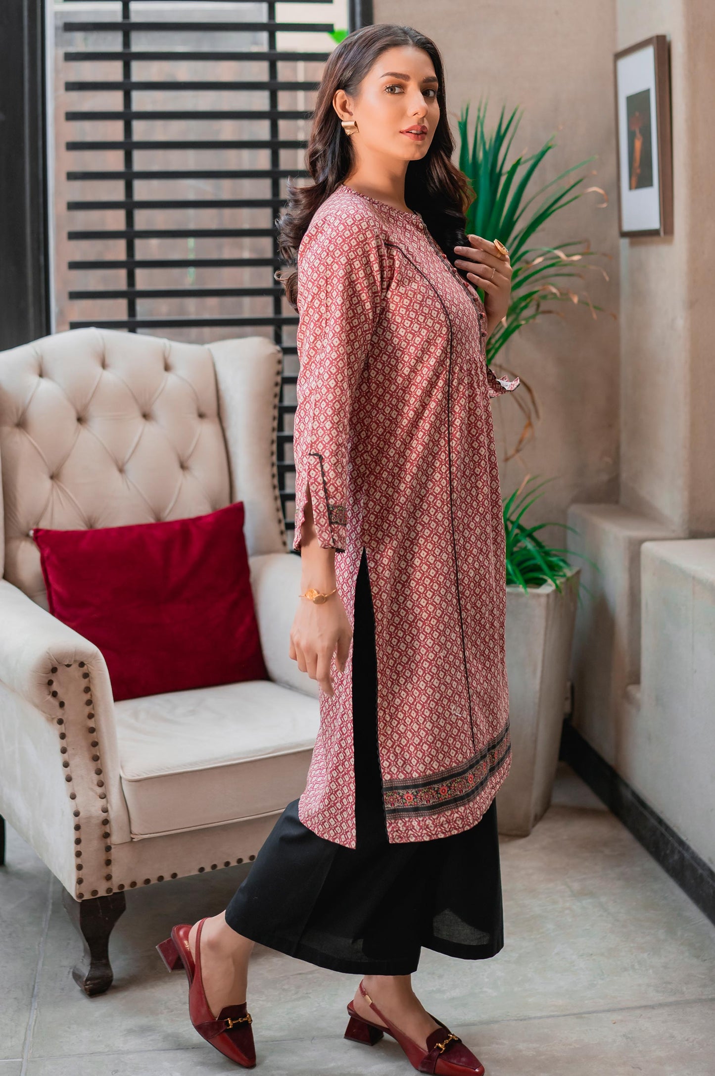 Stitched 1 Piece Digital Printed Khaddar Shirt