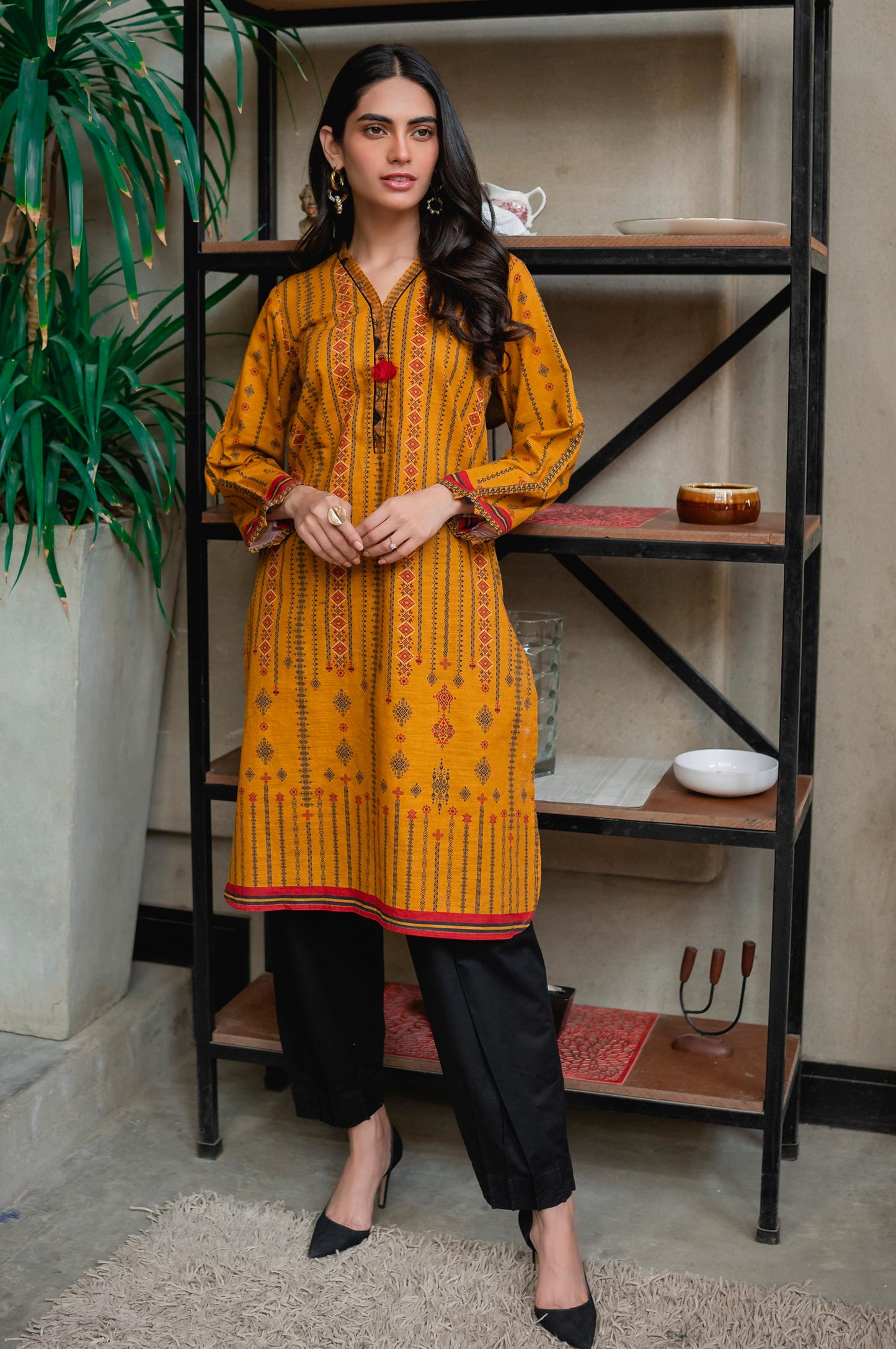 Stitched 1 Piece Digital Printed Khaddar Shirt