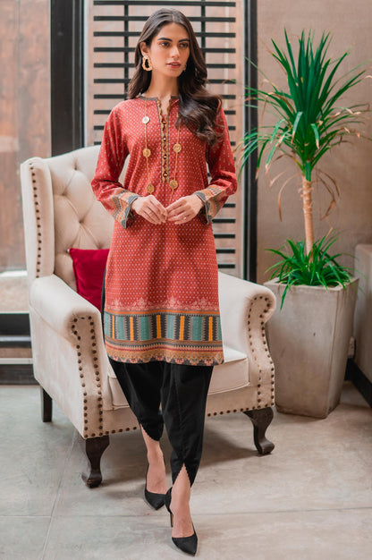 Stitched 1 Piece Digital Printed Khaddar Shirt