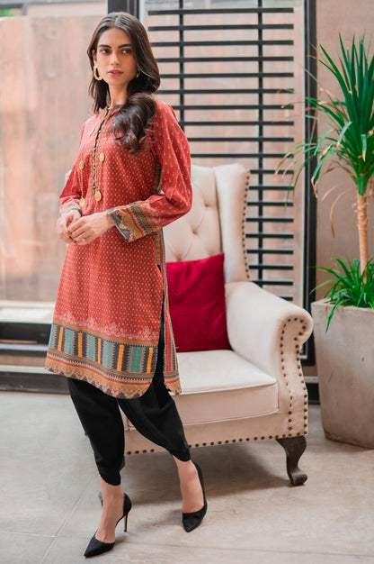 Stitched 1 Piece Digital Printed Khaddar Shirt