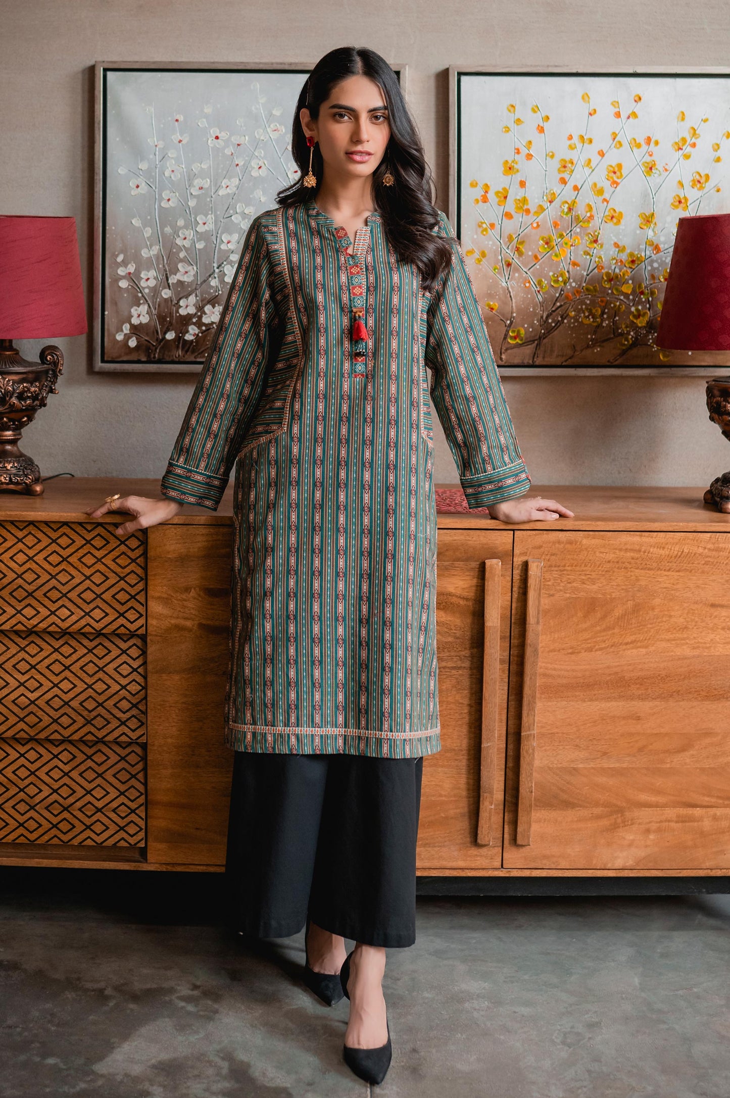 Stitched 1 Piece Digital Printed Khaddar Shirt