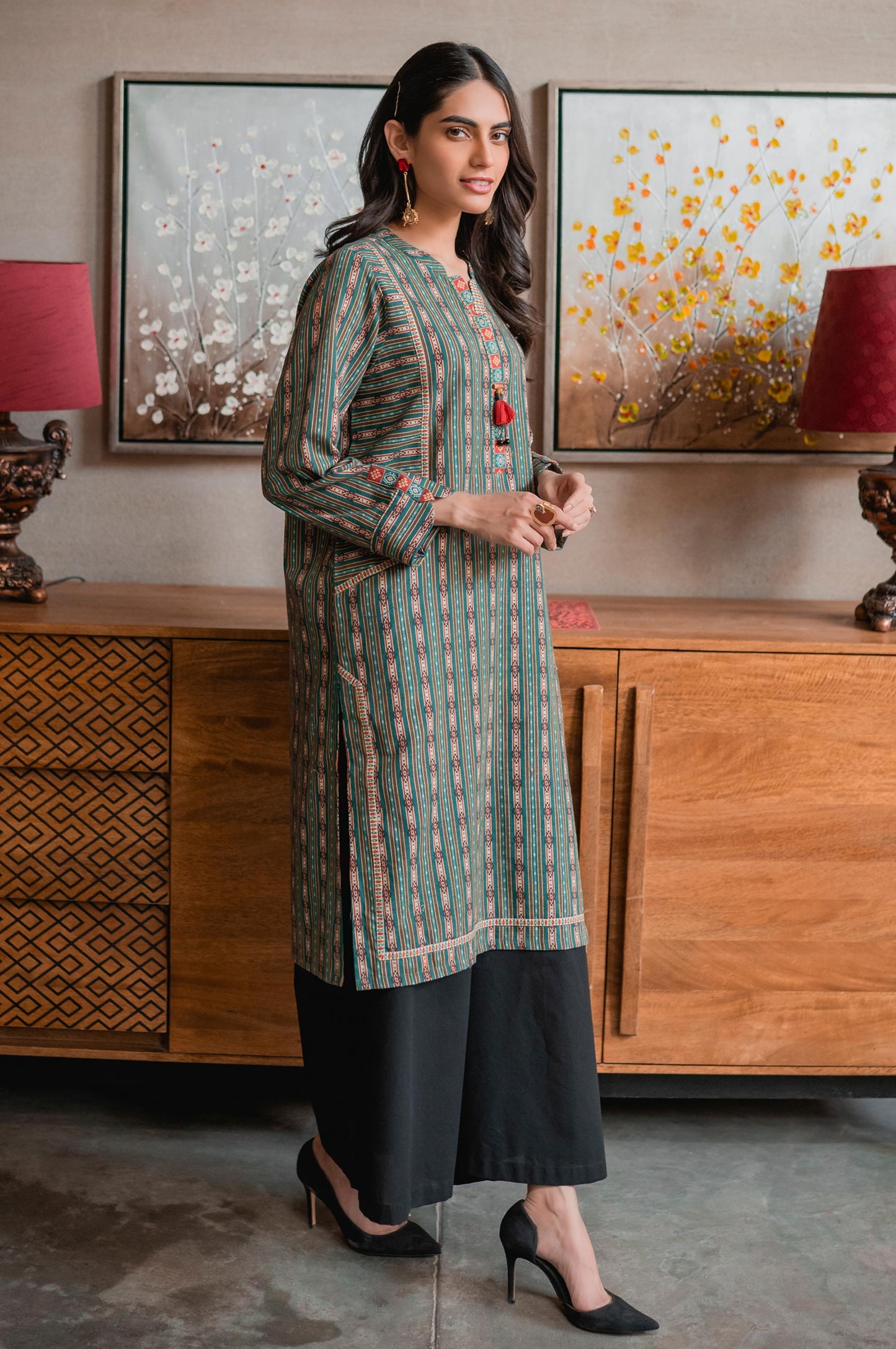 Stitched 1 Piece Digital Printed Khaddar Shirt