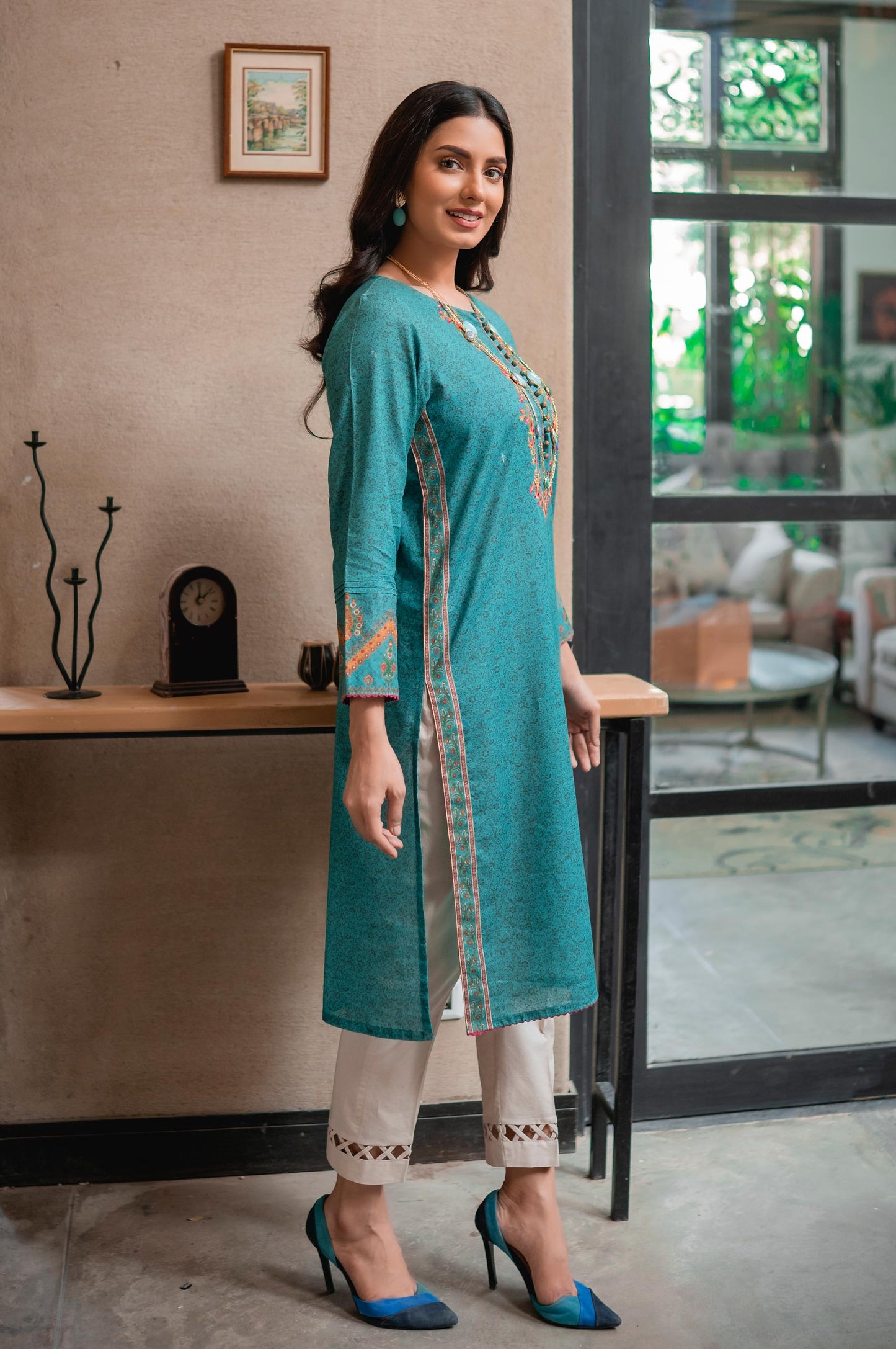Stitched 1 Piece Embroidered Khaddar Shirt