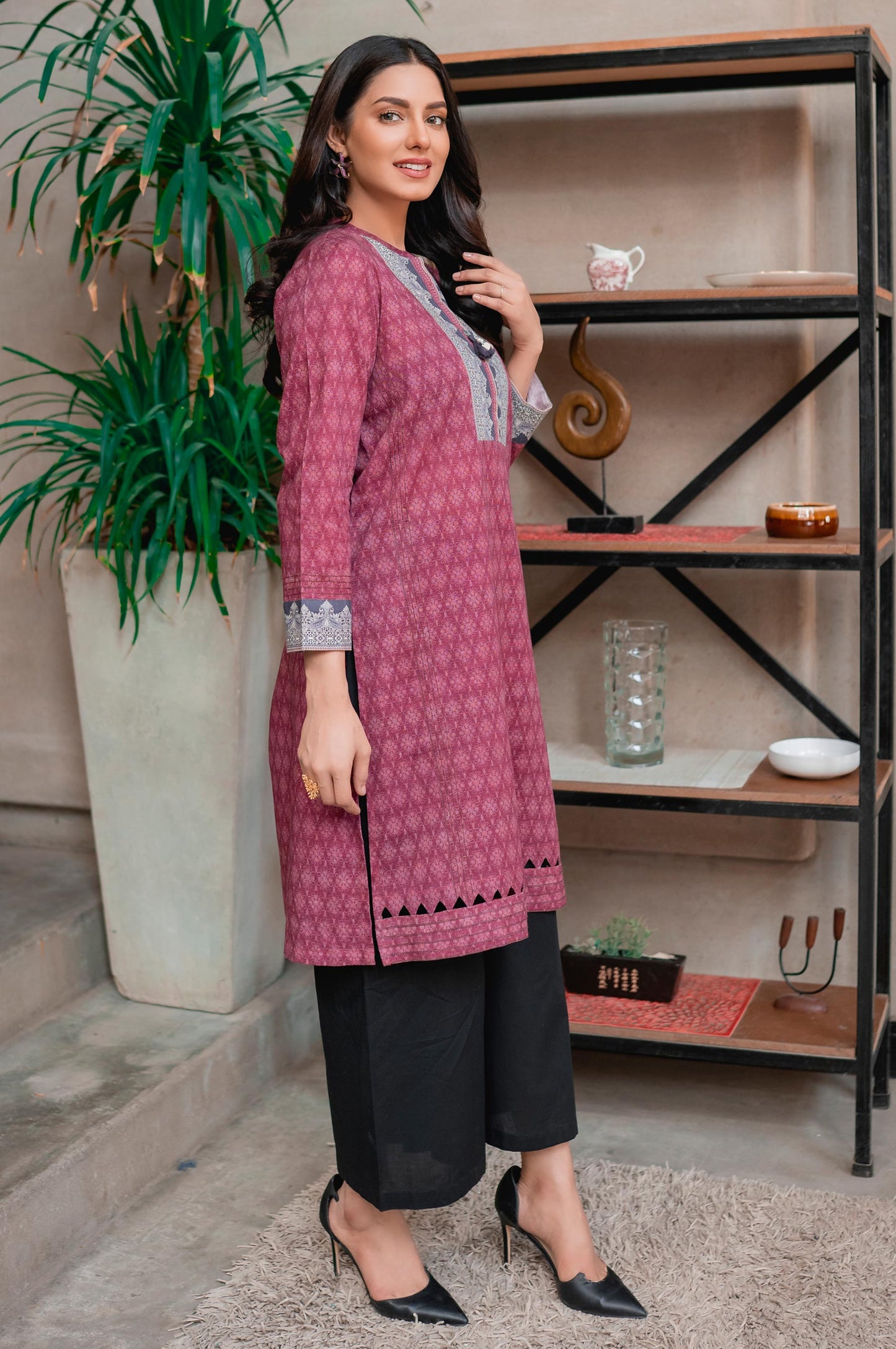 Stitched 1 Piece Digital Printed Khaddar Shirt