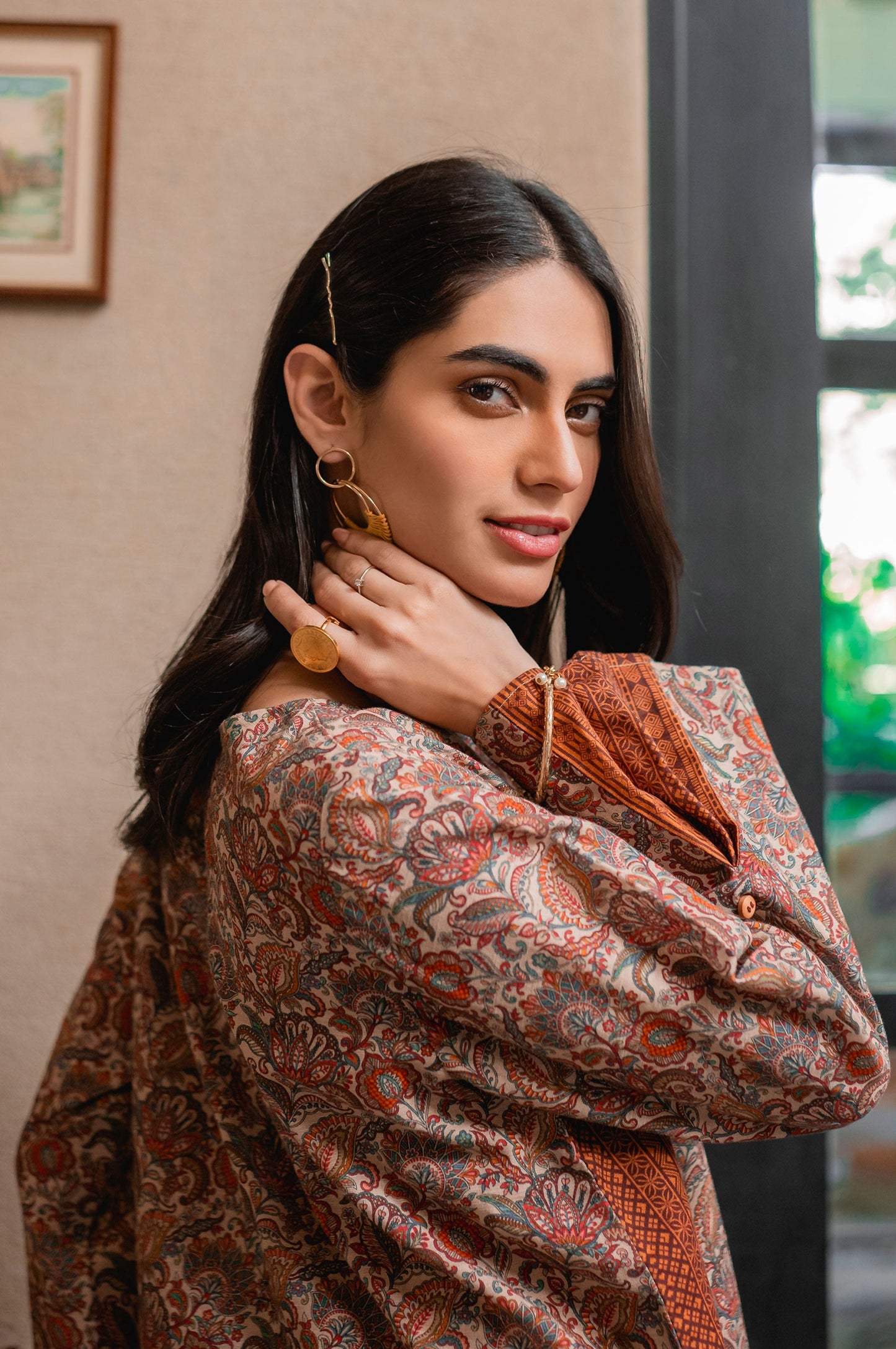 Stitched 1 Piece Digital Printed Khaddar Shirt