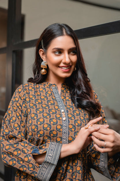 Stitched 1 Piece Digital Printed Cottel Shirt