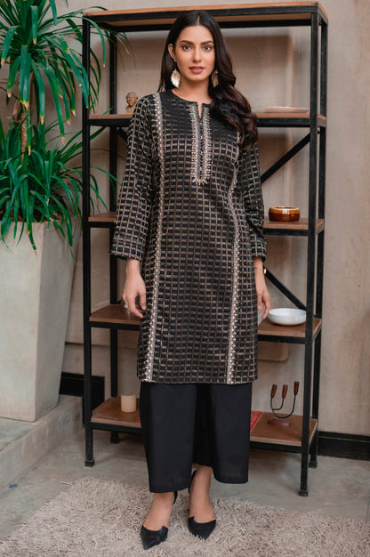 Stitched 1 Piece Embroidered Maysuri Jacquard Shirt