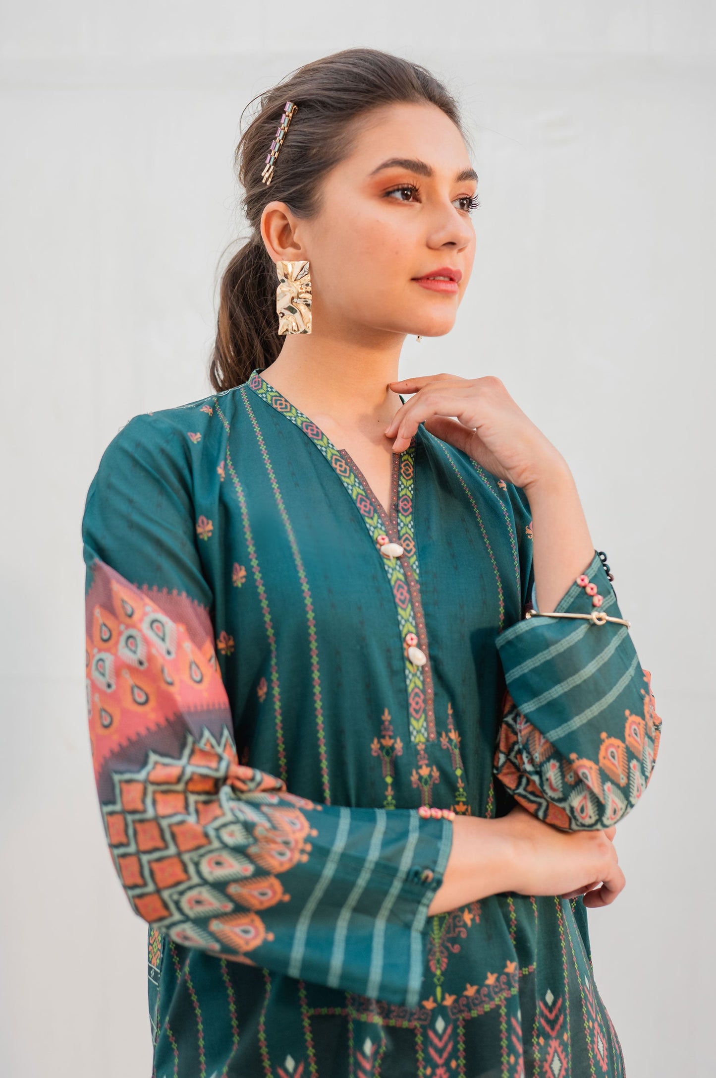 Stitched 1 Piece Digital Printed Lawn Shirt