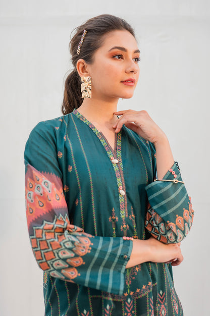 Stitched 1 Piece Digital Printed Lawn Shirt