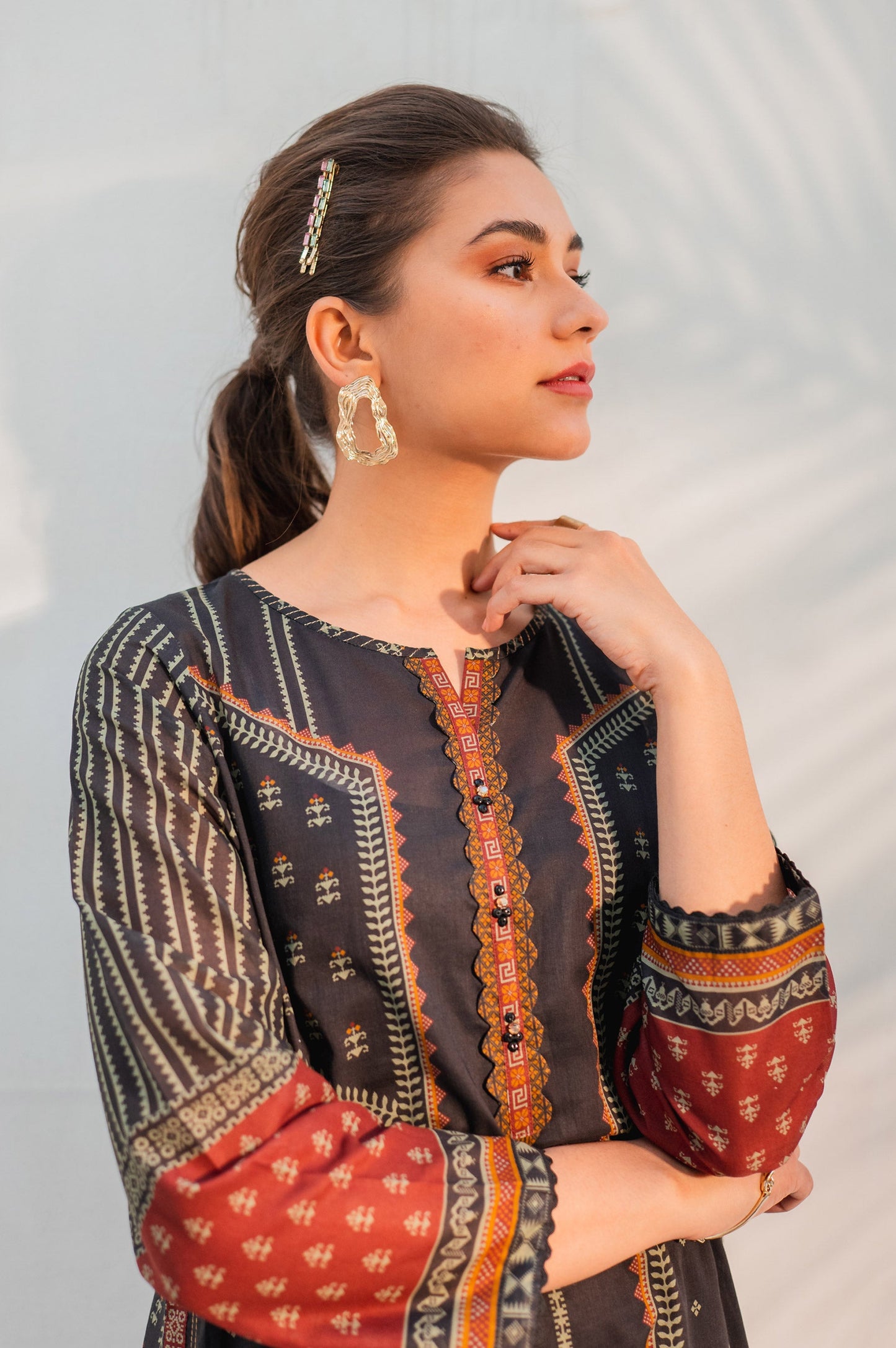 Stitched 1 Piece Digital Printed Lawn Shirt