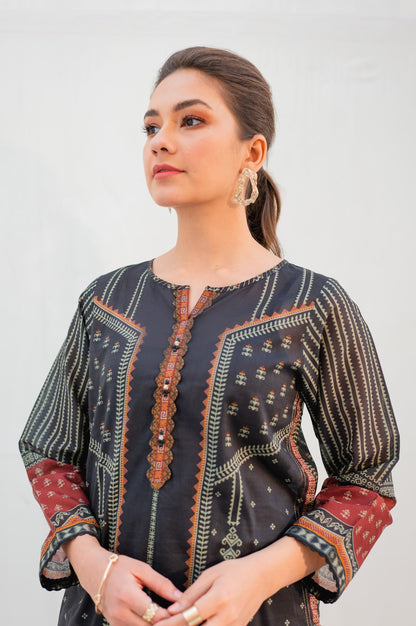 Stitched 1 Piece Digital Printed Lawn Shirt