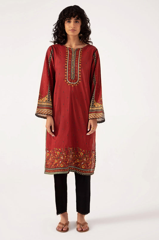 Stitched 1 Piece Digital Printed Lawn Shirt