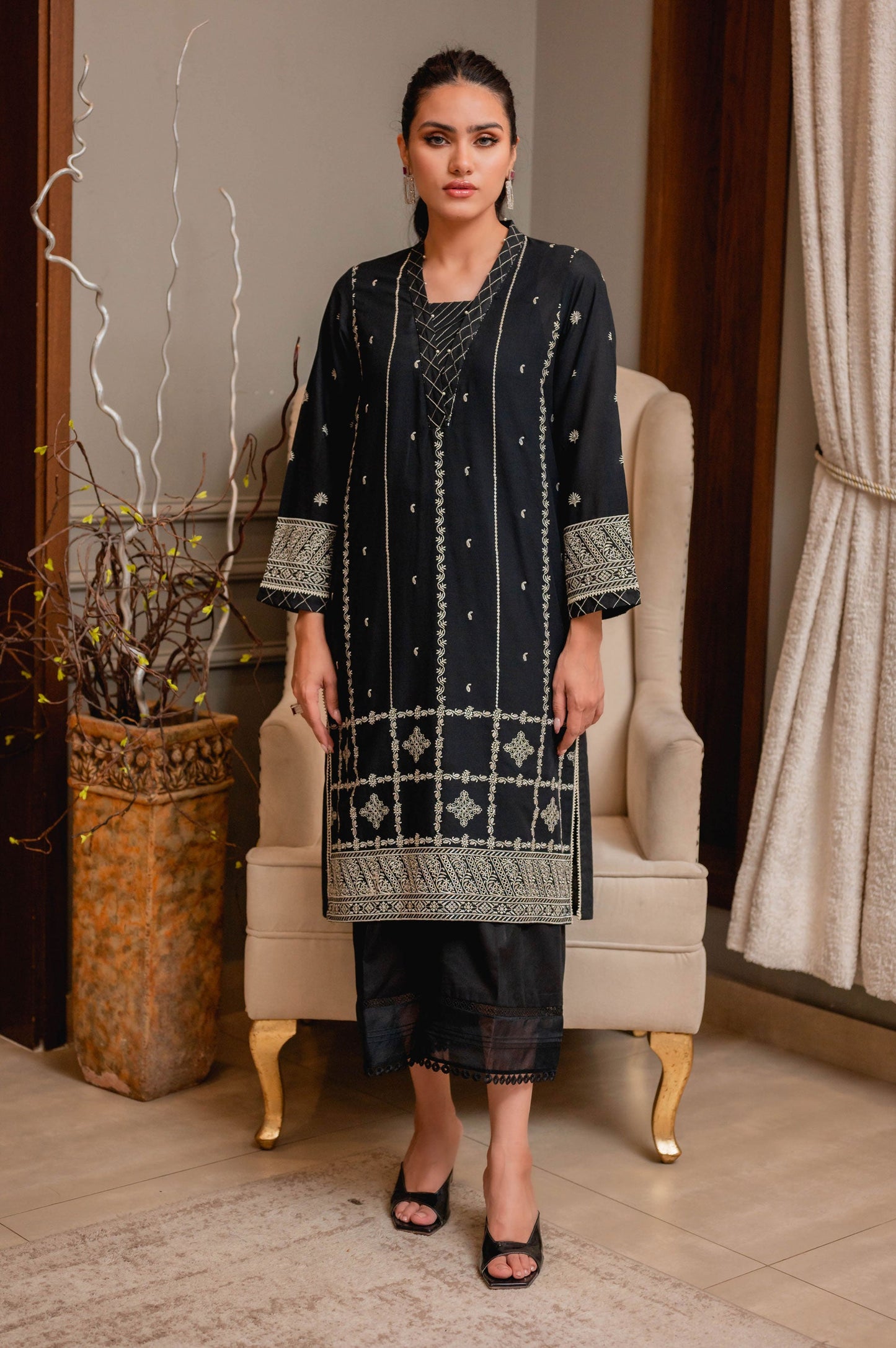 Stitched 1 Piece Chikankari Lawn Shirt