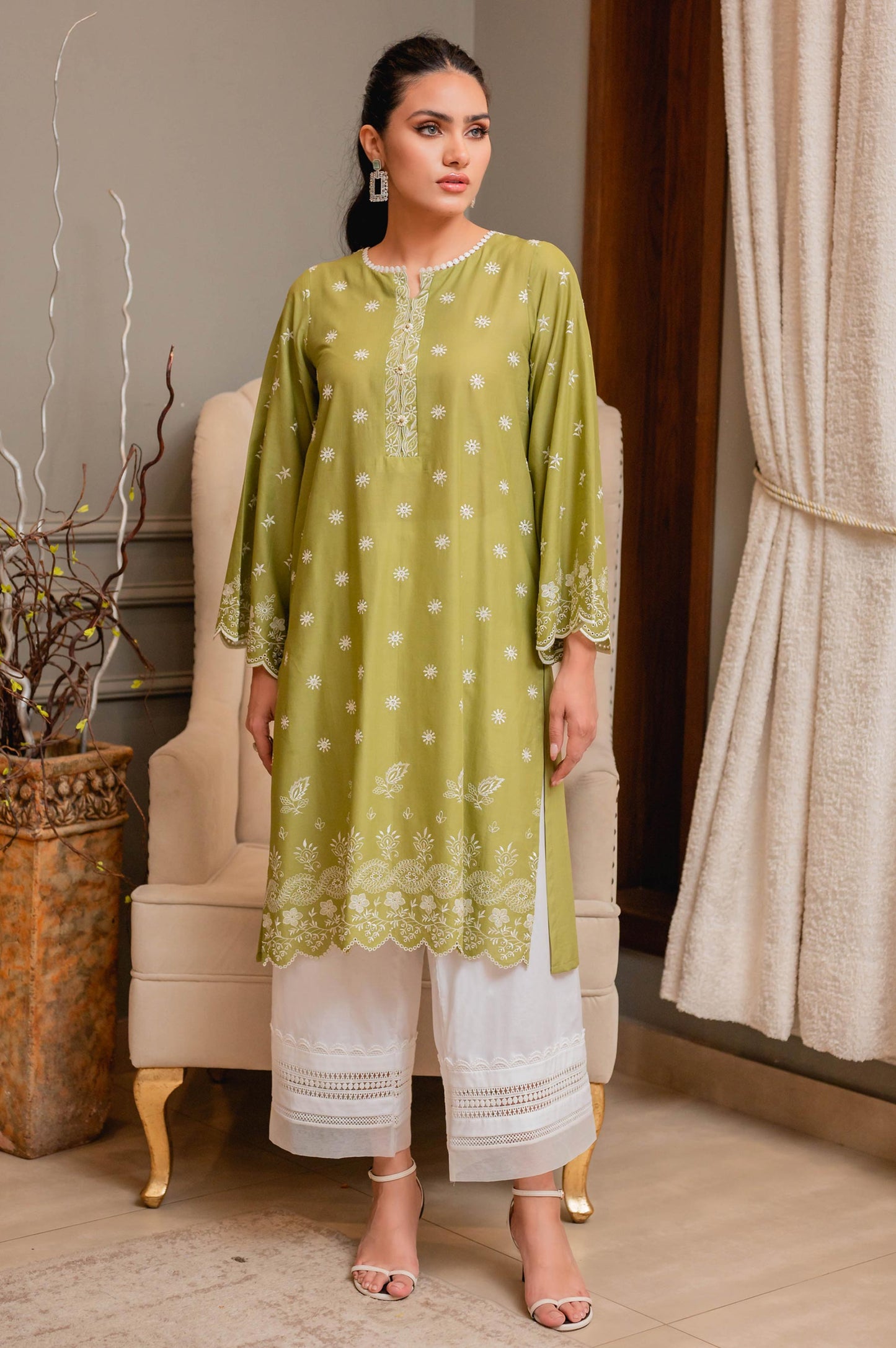 Stitched 1 Piece Chikankari Lawn Shirt