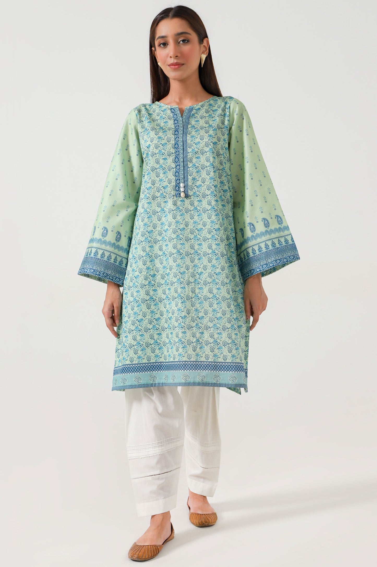 Stitched 1 Piece Digital Printed Lawn Shirt