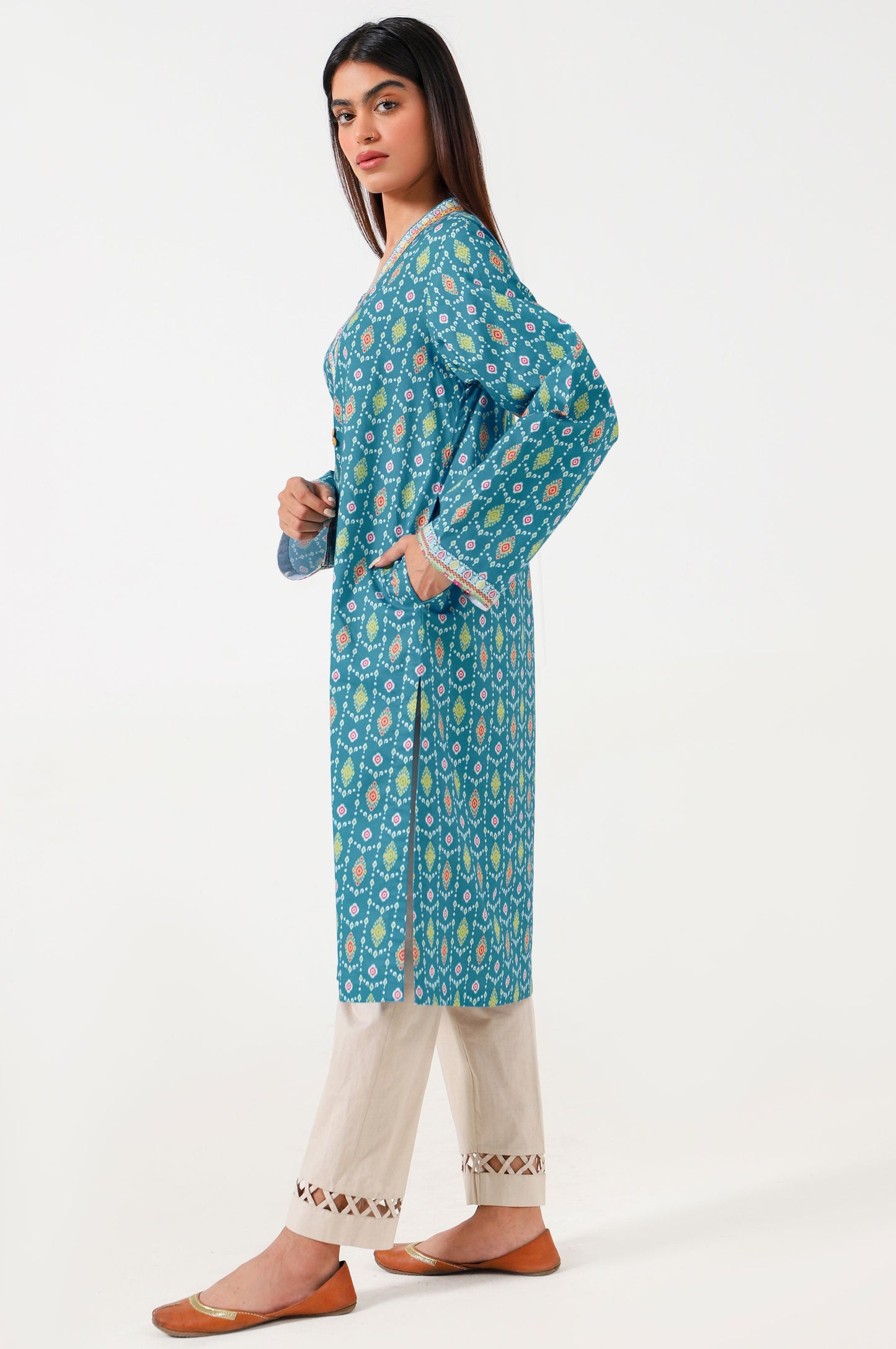 Stitched 1 Piece Digital Printed Lawn Shirt