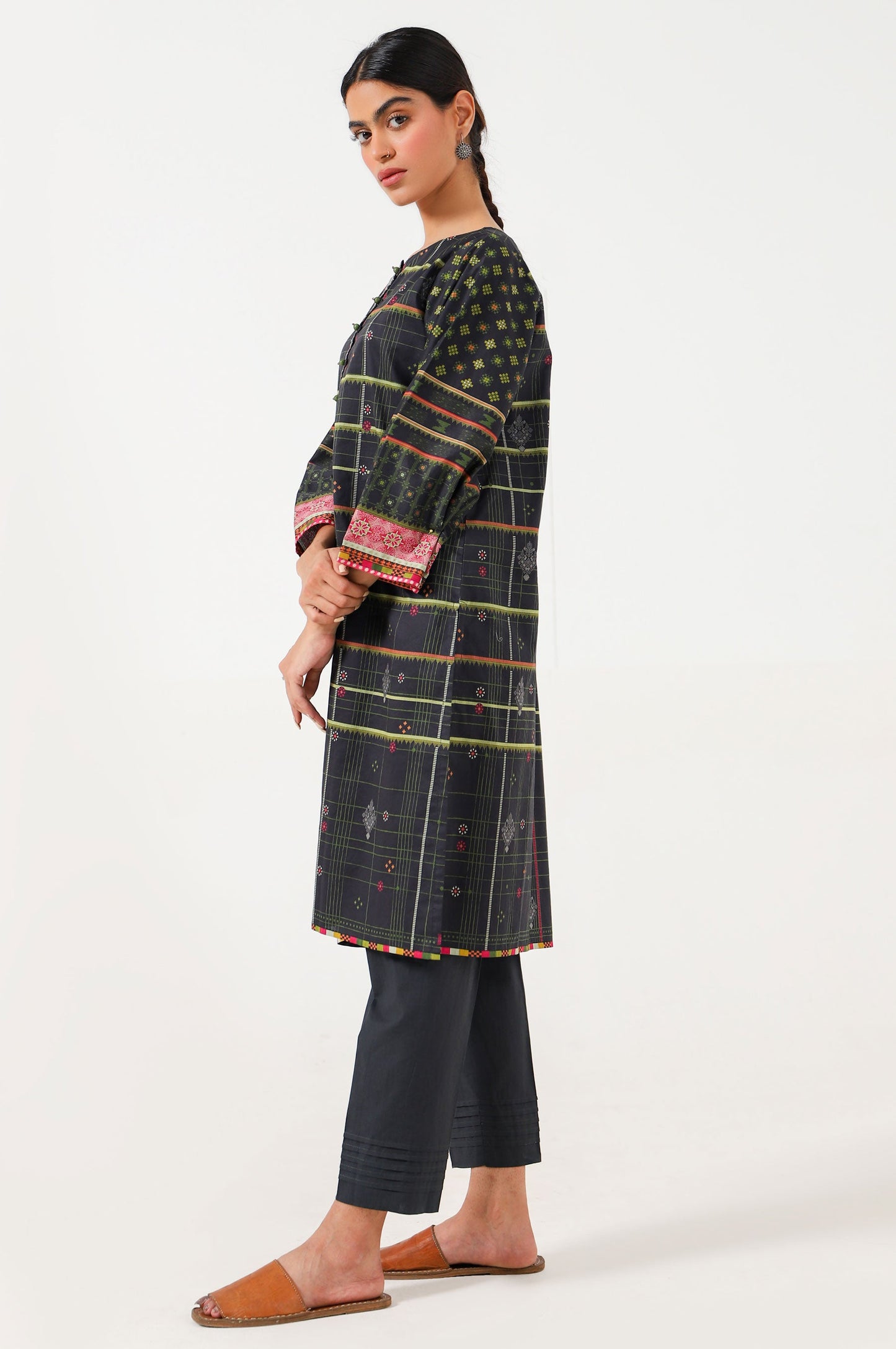 Stitched 1 Piece Digital Printed Cambric Shirt