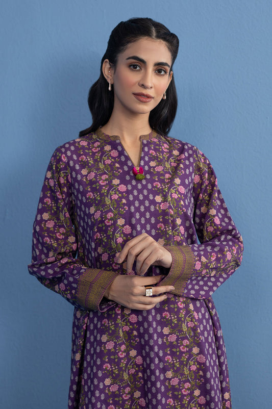 Stitched 1 Piece Printed Khaddar Shirt