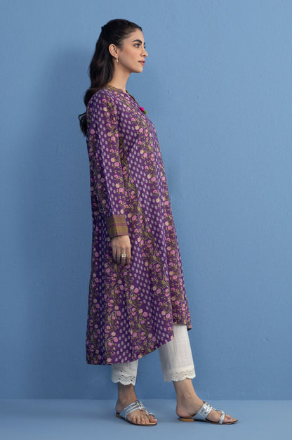 Stitched 1 Piece Printed Khaddar Shirt