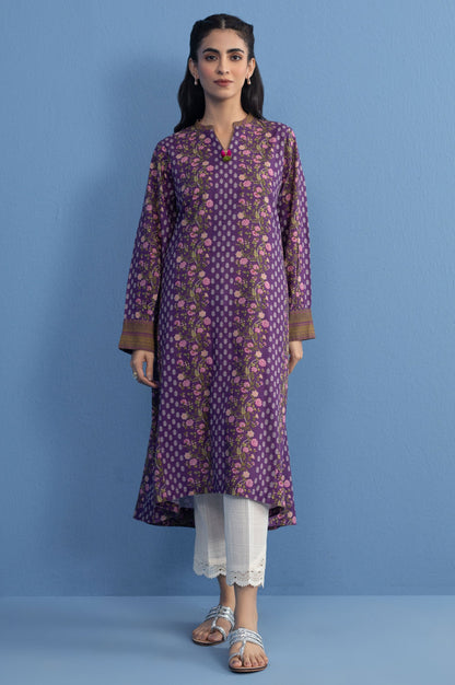 Stitched 1 Piece Printed Khaddar Shirt