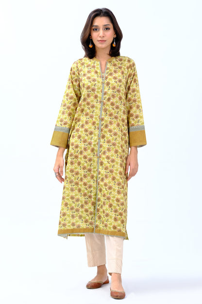 Stitched 1 Piece Printed Khaddar Shirt