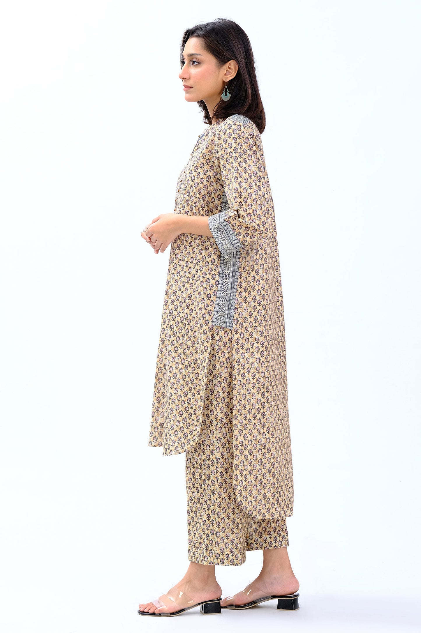 Stitched 1 Piece Printed Khaddar Shirt