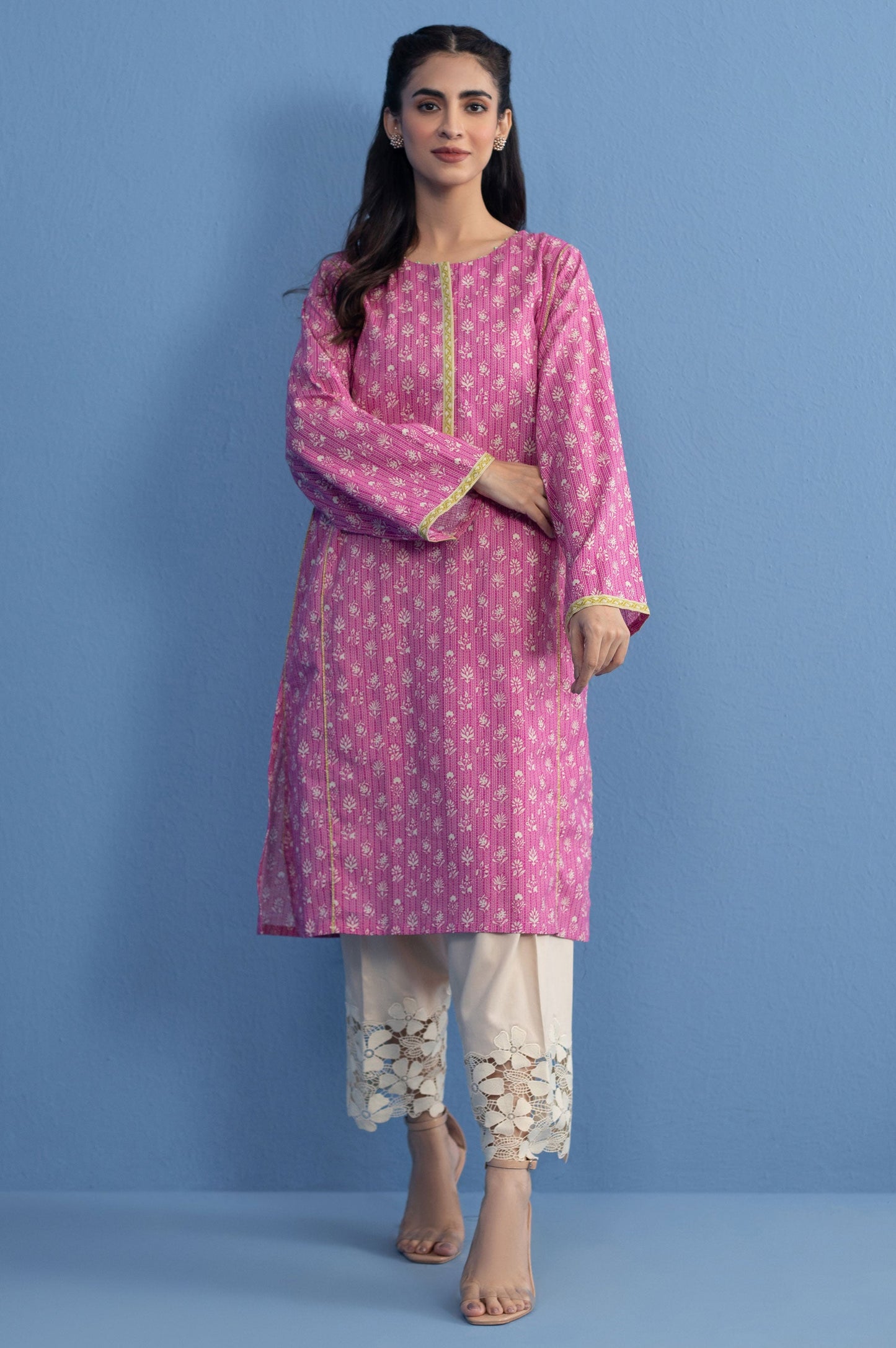 Stitched 1 Piece Printed Khaddar Shirt