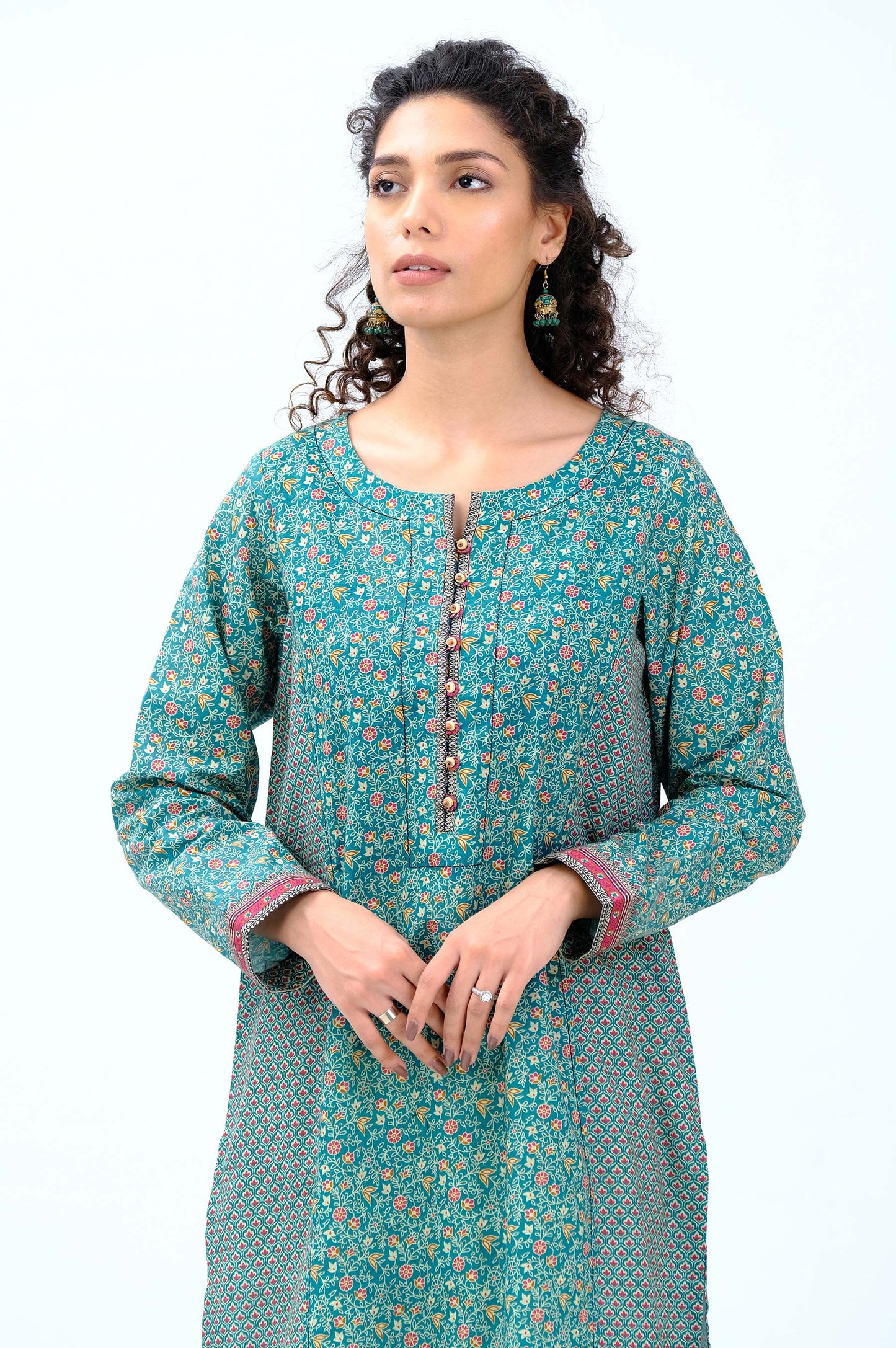 Stitched 1 Piece Digital Printed Khaddar Shirt