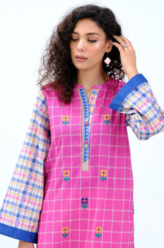 Stitched 1 Piece Embroidered Cottel Shirt