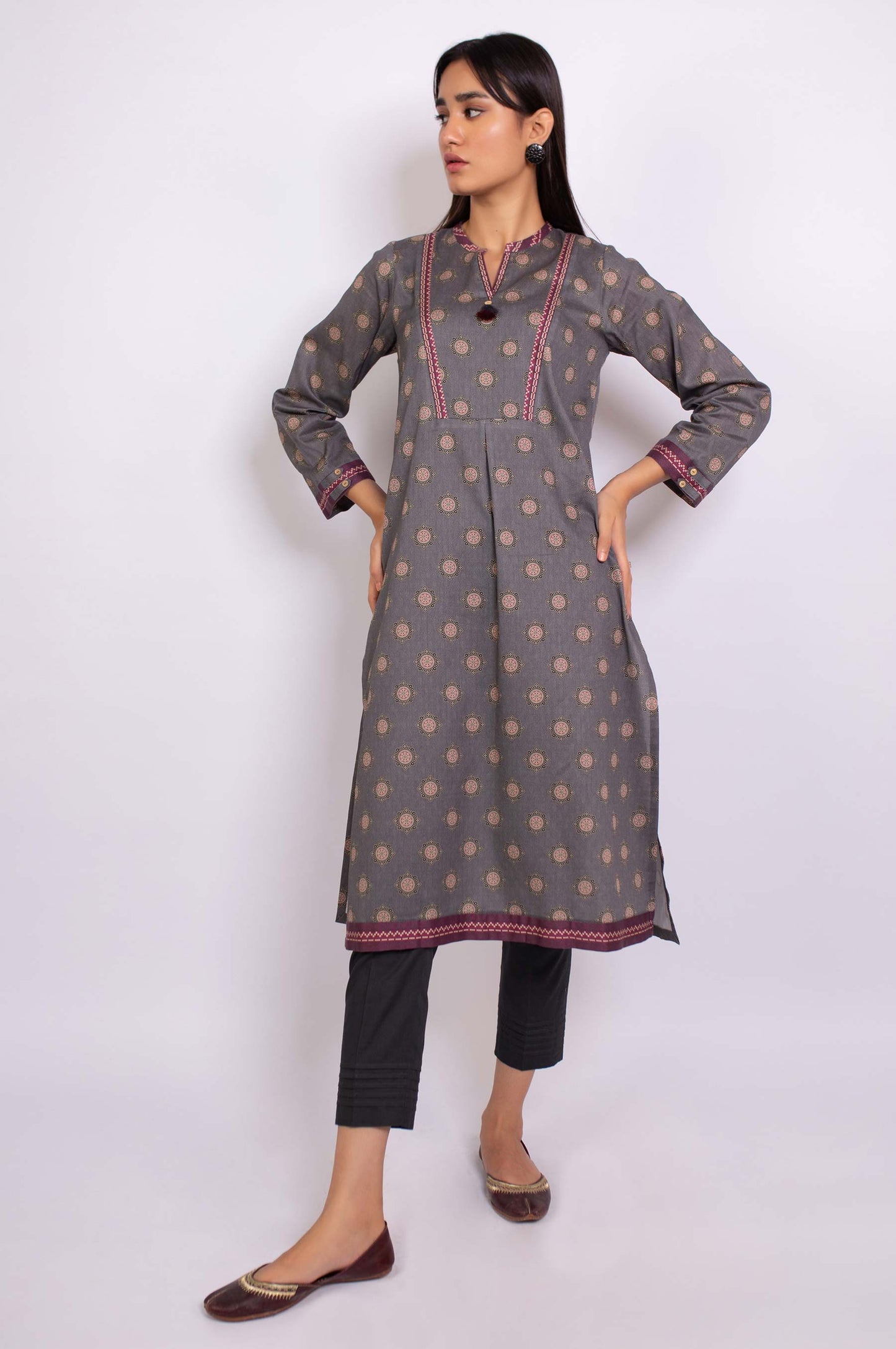 Stitched 1 Piece Digital Printed  Cottel Shirt